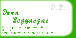 dora megyaszai business card